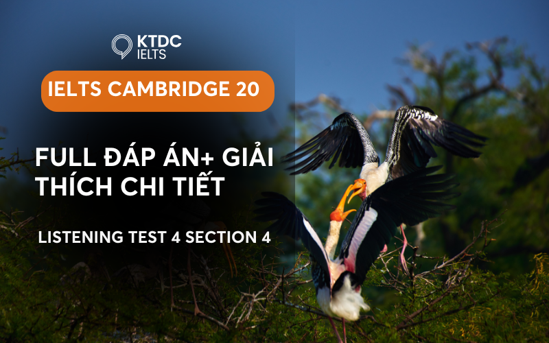 Giải chi tiết IELTS Cambridge 20 Test 4 Listening Part 4: Chembe Bird Sanctuary