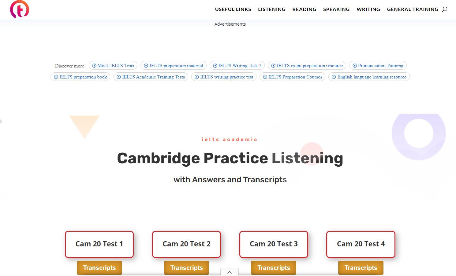 Website IELTS Listening Online Test