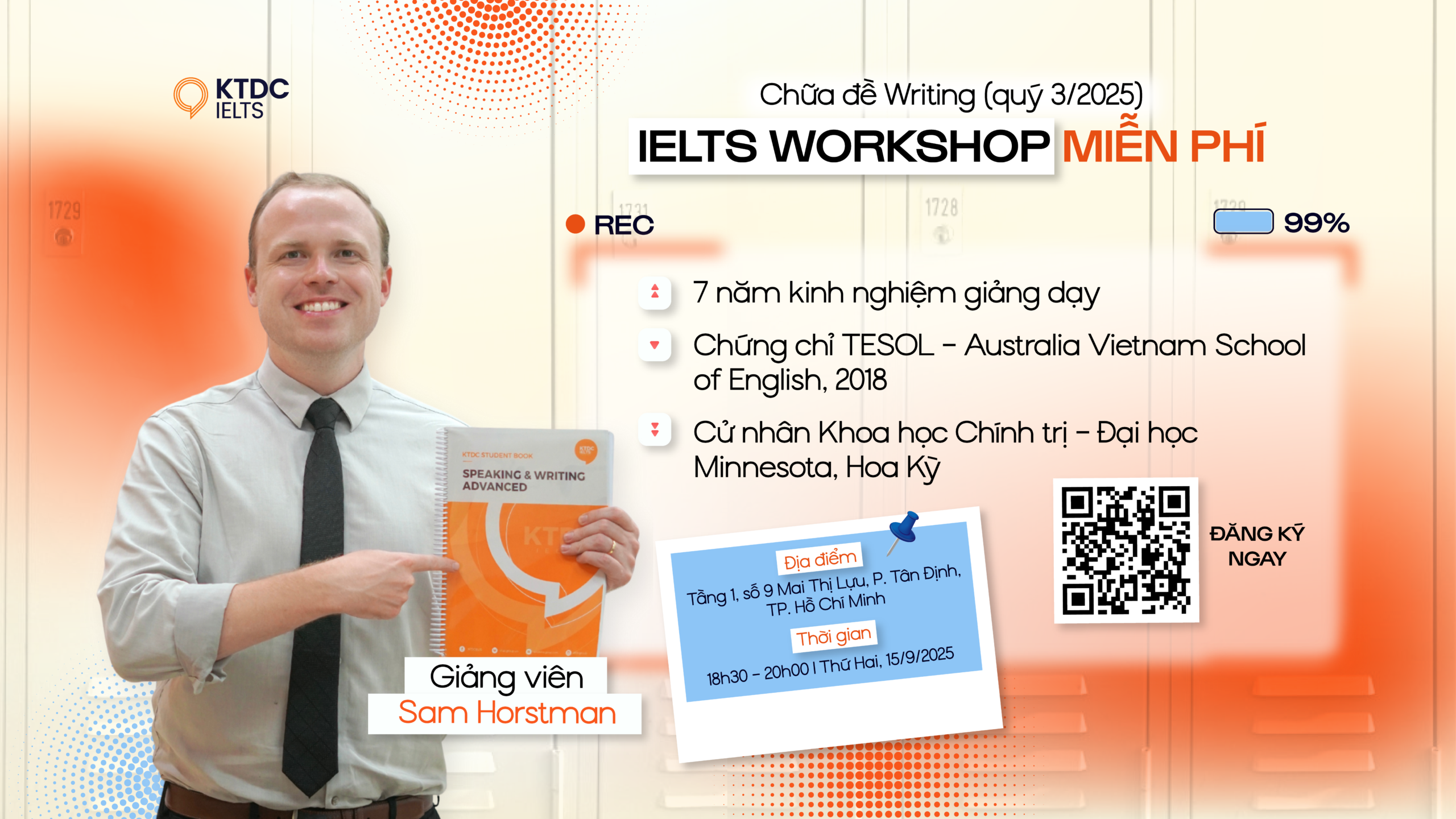 Workshop “Chữa đề IELTS miễn phí” cùng Cựu giám khảo tại KTDC!