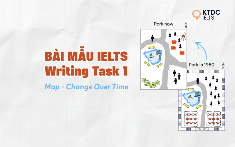 Bài mẫu IELTS Writing Task 1 dạng biểu đồ (Maps): Park layout changes over time